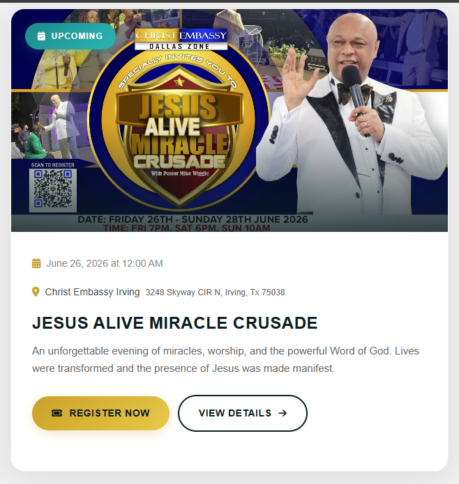 Jesus Alive Miracle Crusade flyer
